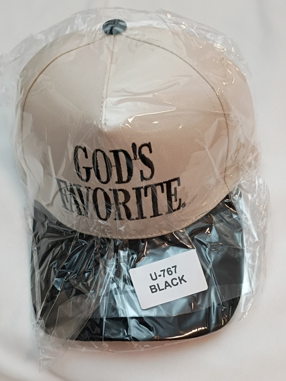 God's Favorite Tan and Black Baseball Cap